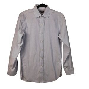 J.Crew Ludlow‎ Dress Shirt 14.5/32 Blue White Striped Long Sleeve Button Down